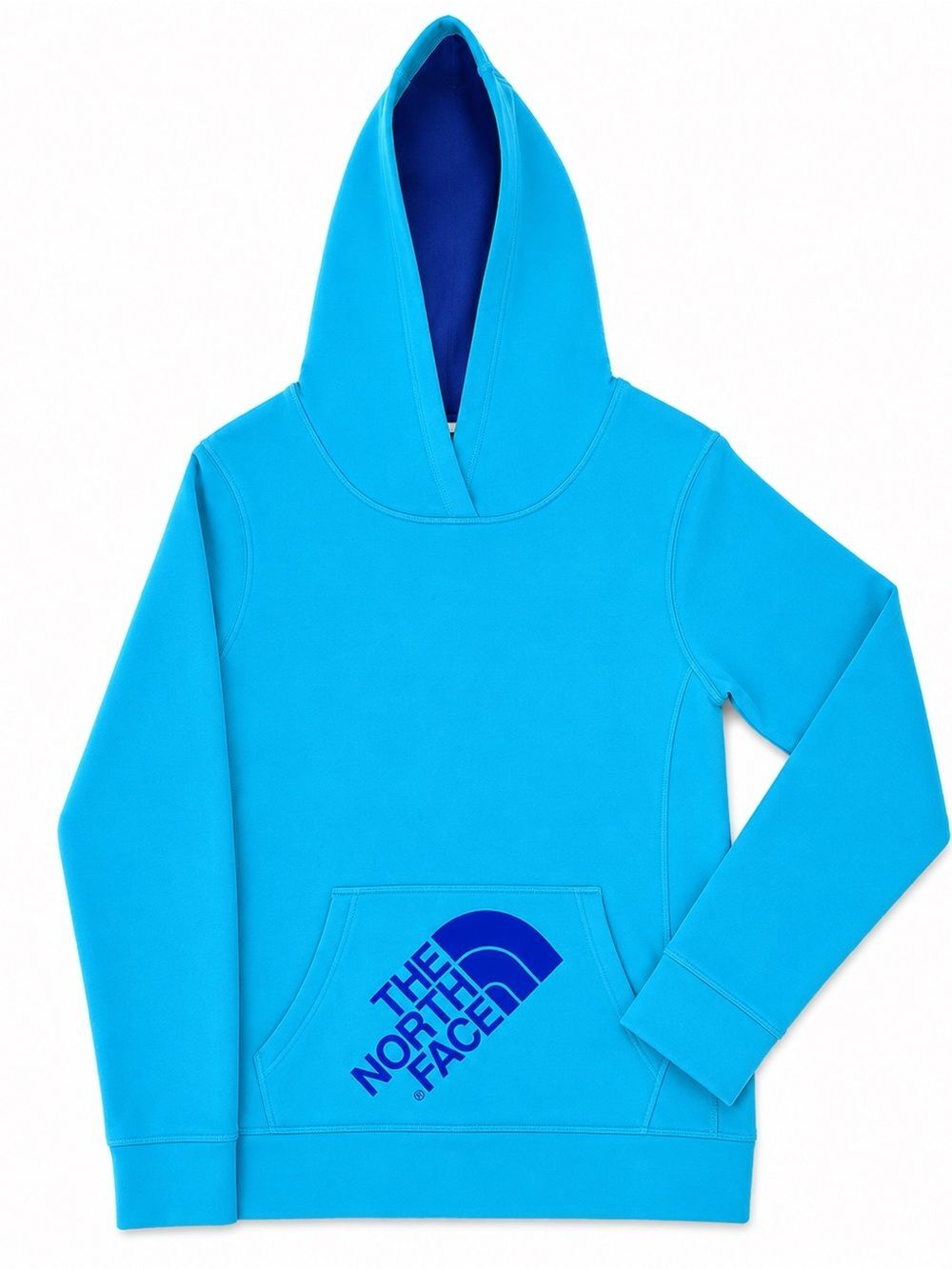 The North Face Women’s Medium Blue Pullover Hoodie Fleece Logo Sweatshirt